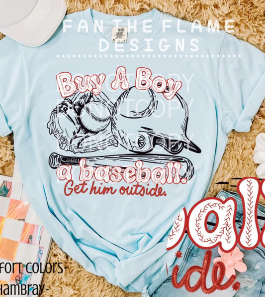 Buy a boy a baseball tee/tank