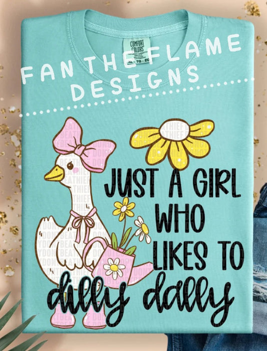 Just a girl who likes to dilly dally tee/tank