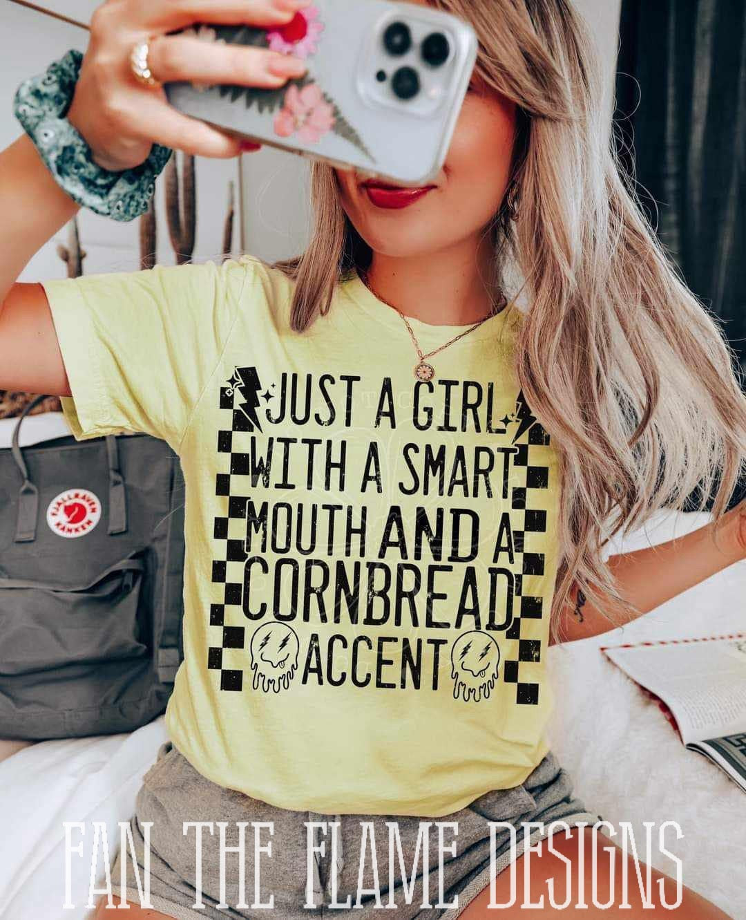 Smart Mouth & a Cornbread Accent tee/sweatshirt