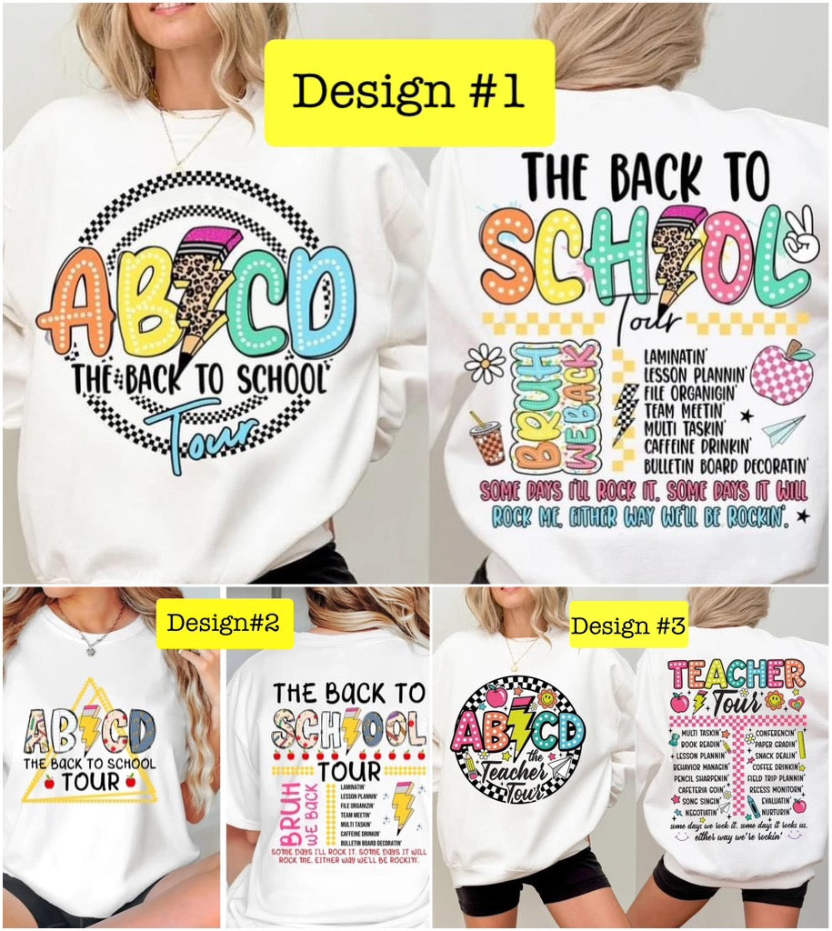 ABCD - teacher tour tee/sweatshirt