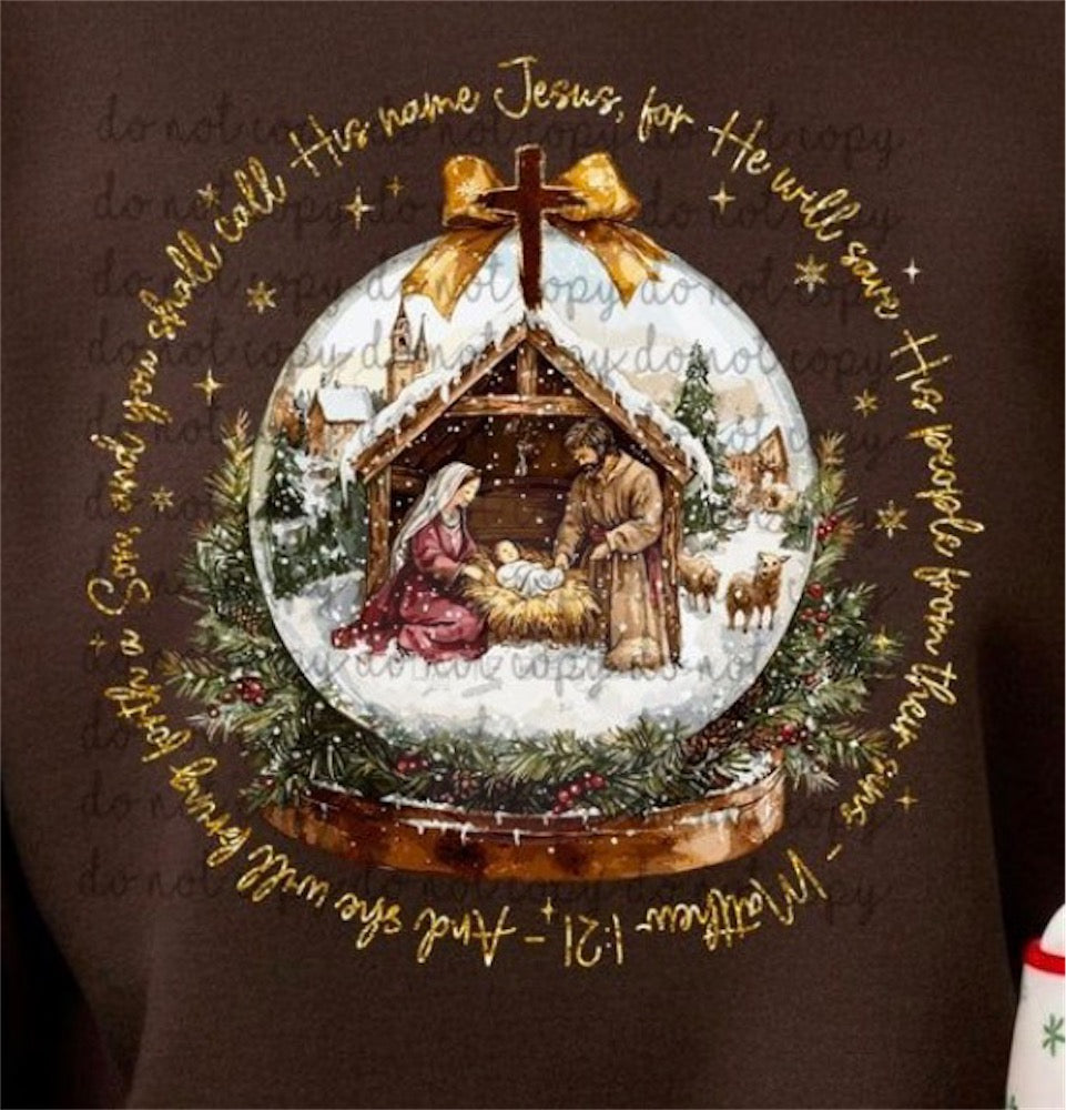Vintage Christmas Night Globe Tee/Sweatshirt