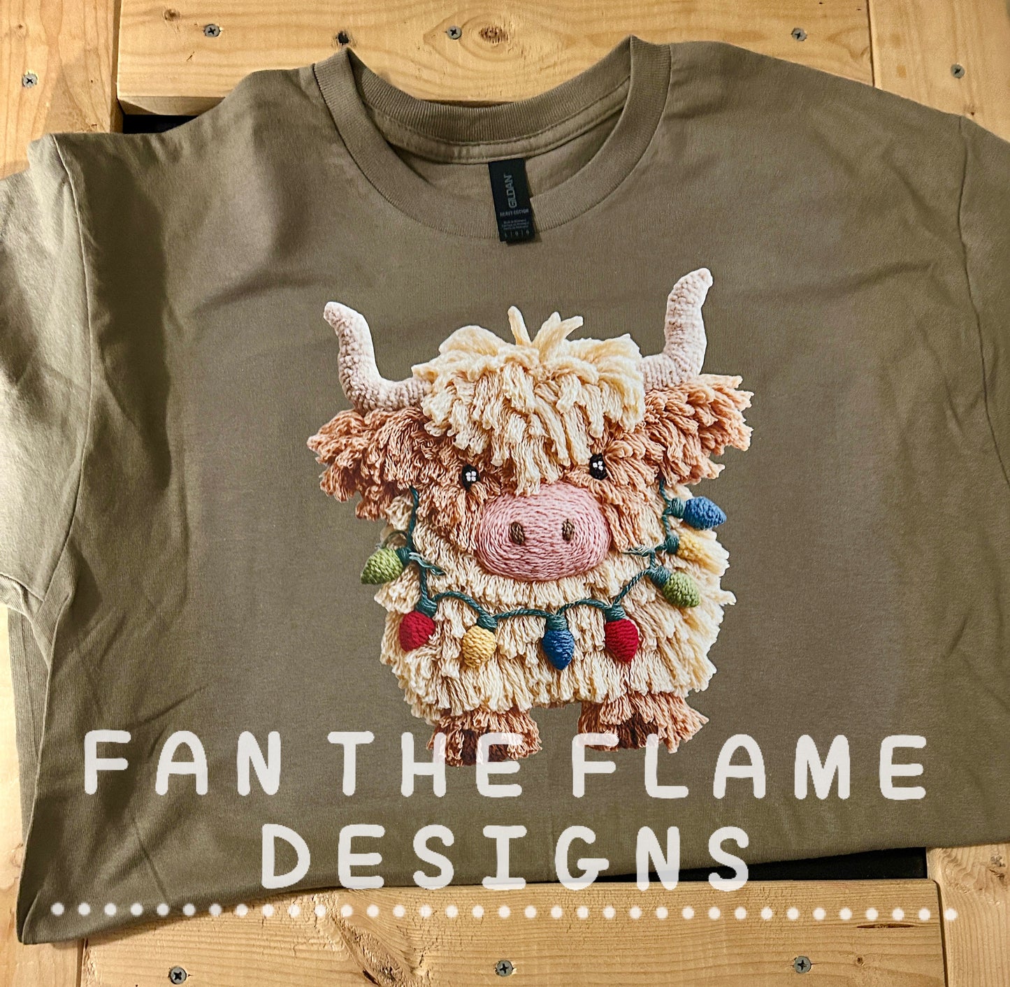 Highland Cow Faux Yarn Tee/Sweatshirt