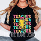 Teacher stacked pencil lightning bolt tee/sweatshirt