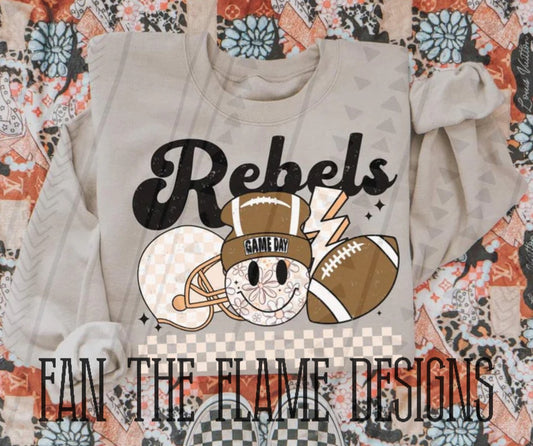 Rebels football retro tee/sweatshirt