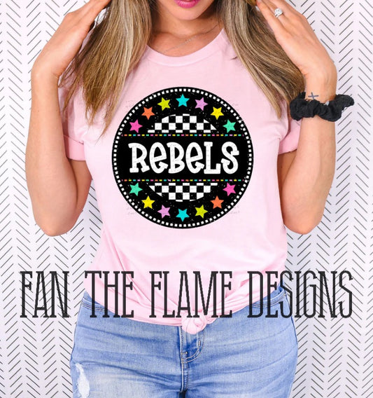 Rebels Checkered Stars tee/sweatshirt