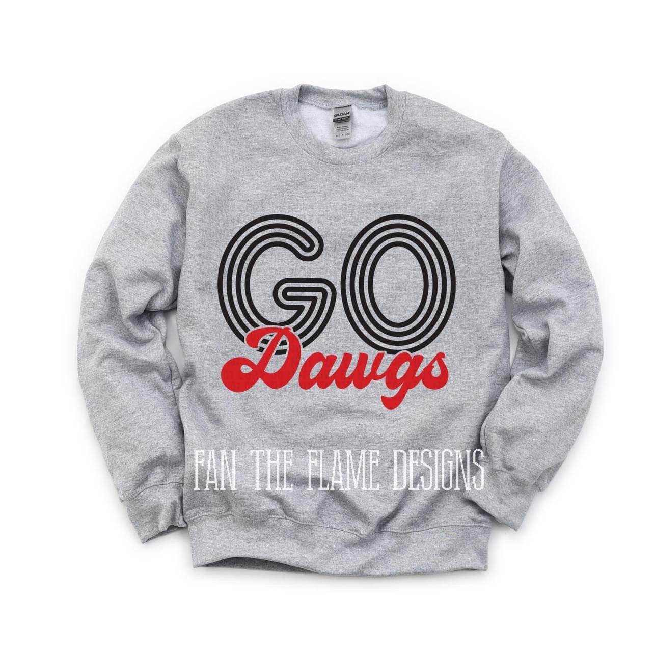 Go Dawgs Retro (black) tee/sweatshirt