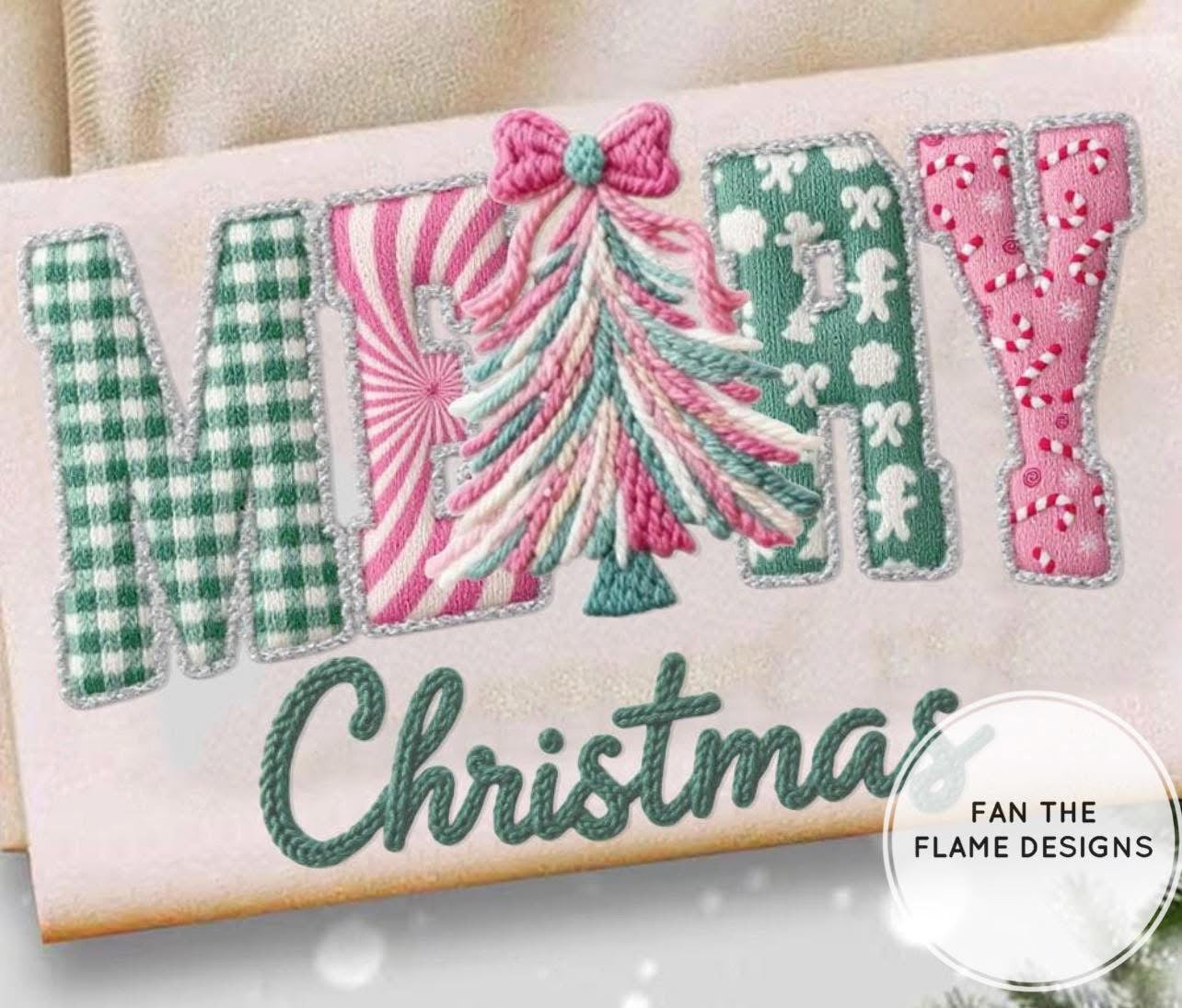 Merry Christmas with faux yarn tree Short/Long/Sweatshirt