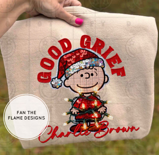 Good grief Charlie Faux Sequins & Light Short/Long/Sweatshirt