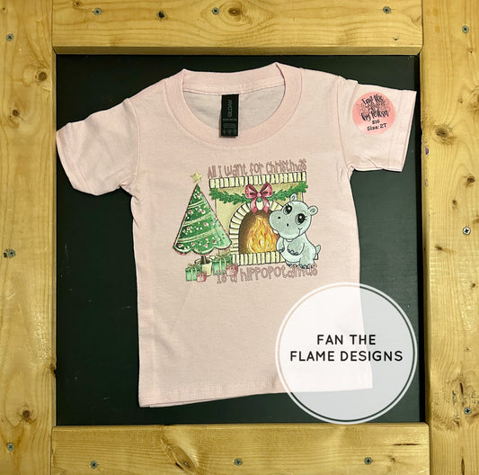 All I want for Christmas is a hippo Short sleeve