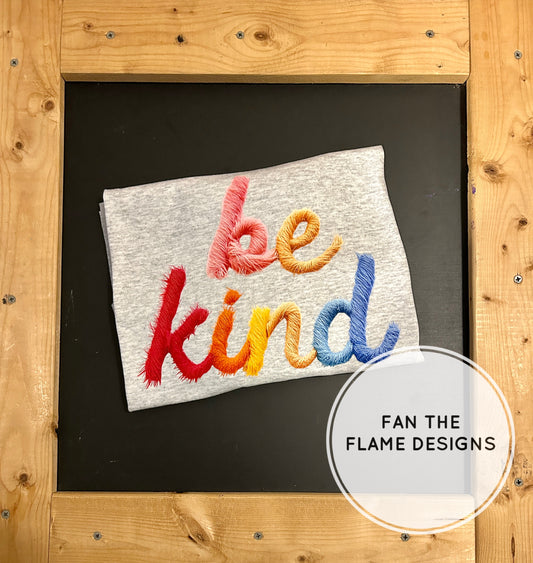 Be Kind Faux Yarn Tee/Sweatshirt
