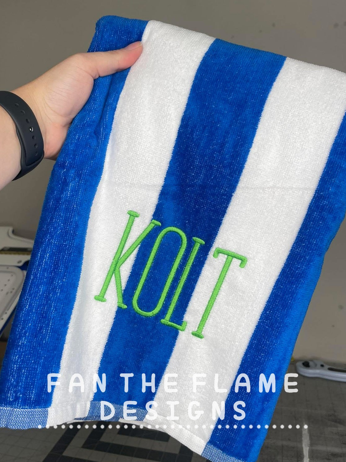 Embroidered Beach Towels 58" x 28 **7-10 business day TAT**