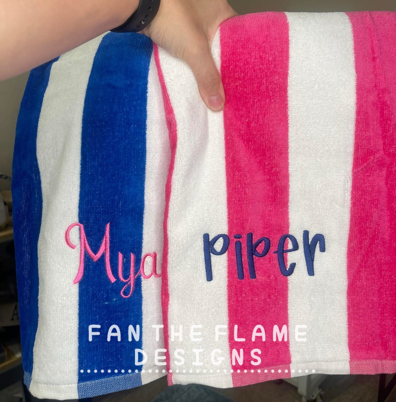 Embroidered Beach Towels 58" x 28 **7-10 business day TAT**