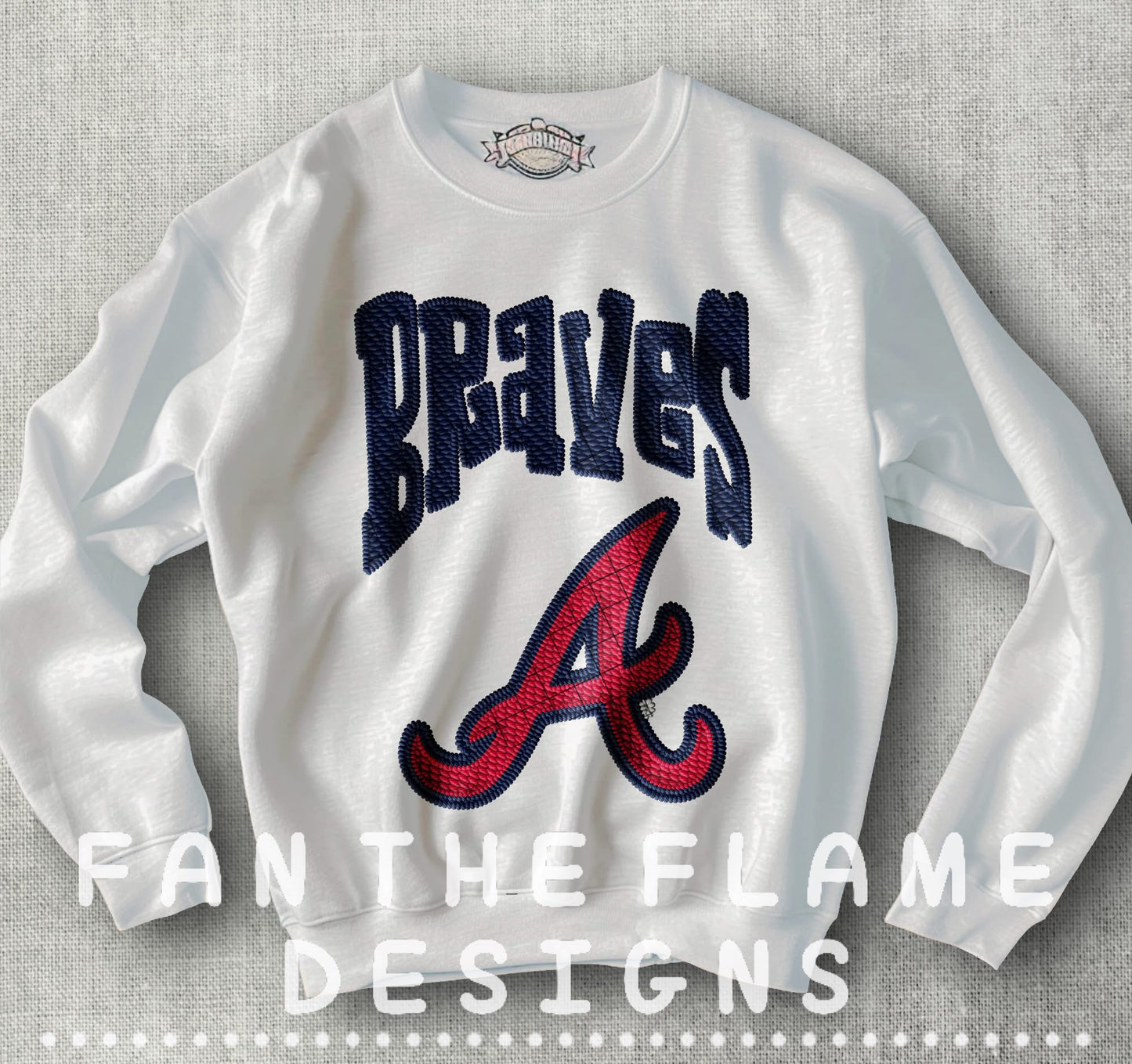 Faux Embroidered Braves tee/tank