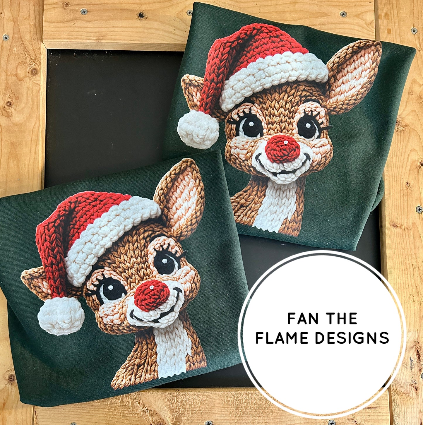 Christmas Reindeer Crochet Tee/Sweatshirt