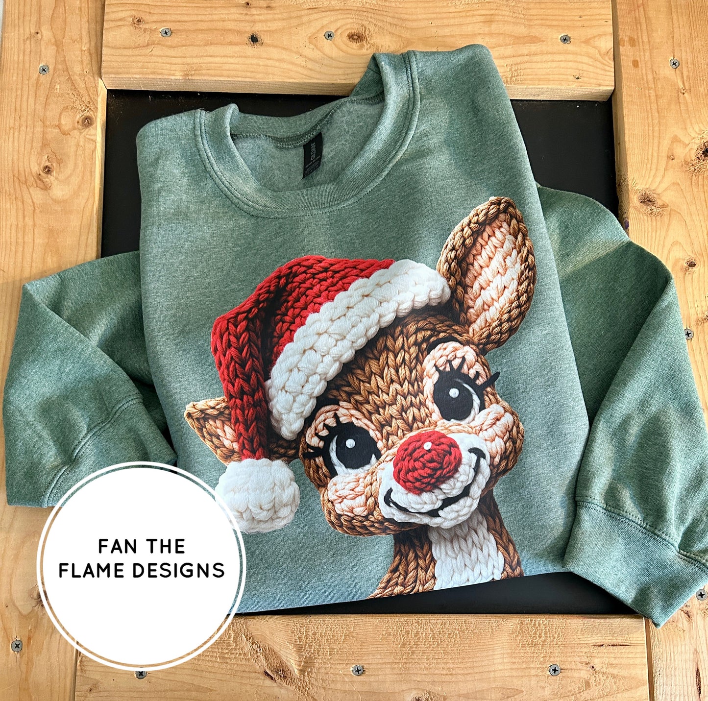 Christmas Reindeer Crochet Tee/Sweatshirt