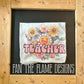 Teacher Smiley & Flowers tee/sweatshirt