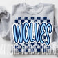 Checkered Bolt Mascot tee/sweatshirt