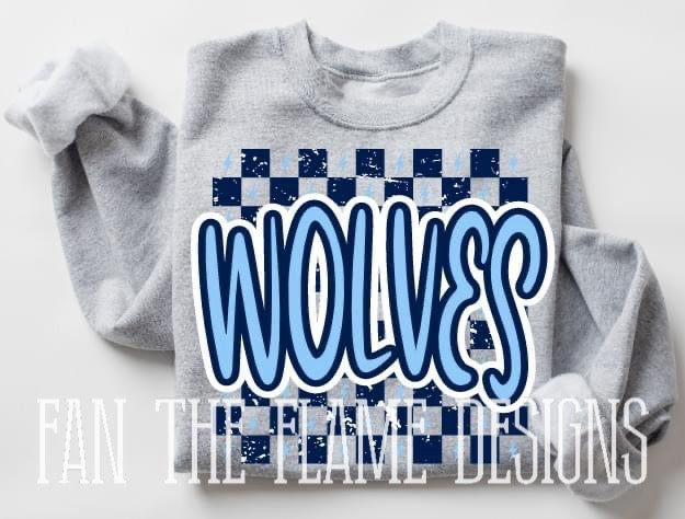 Checkered Bolt Mascot tee/sweatshirt