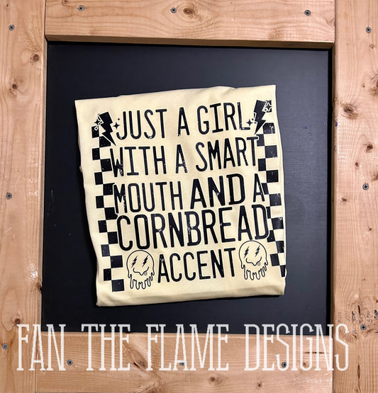 Smart Mouth & a Cornbread Accent tee/sweatshirt