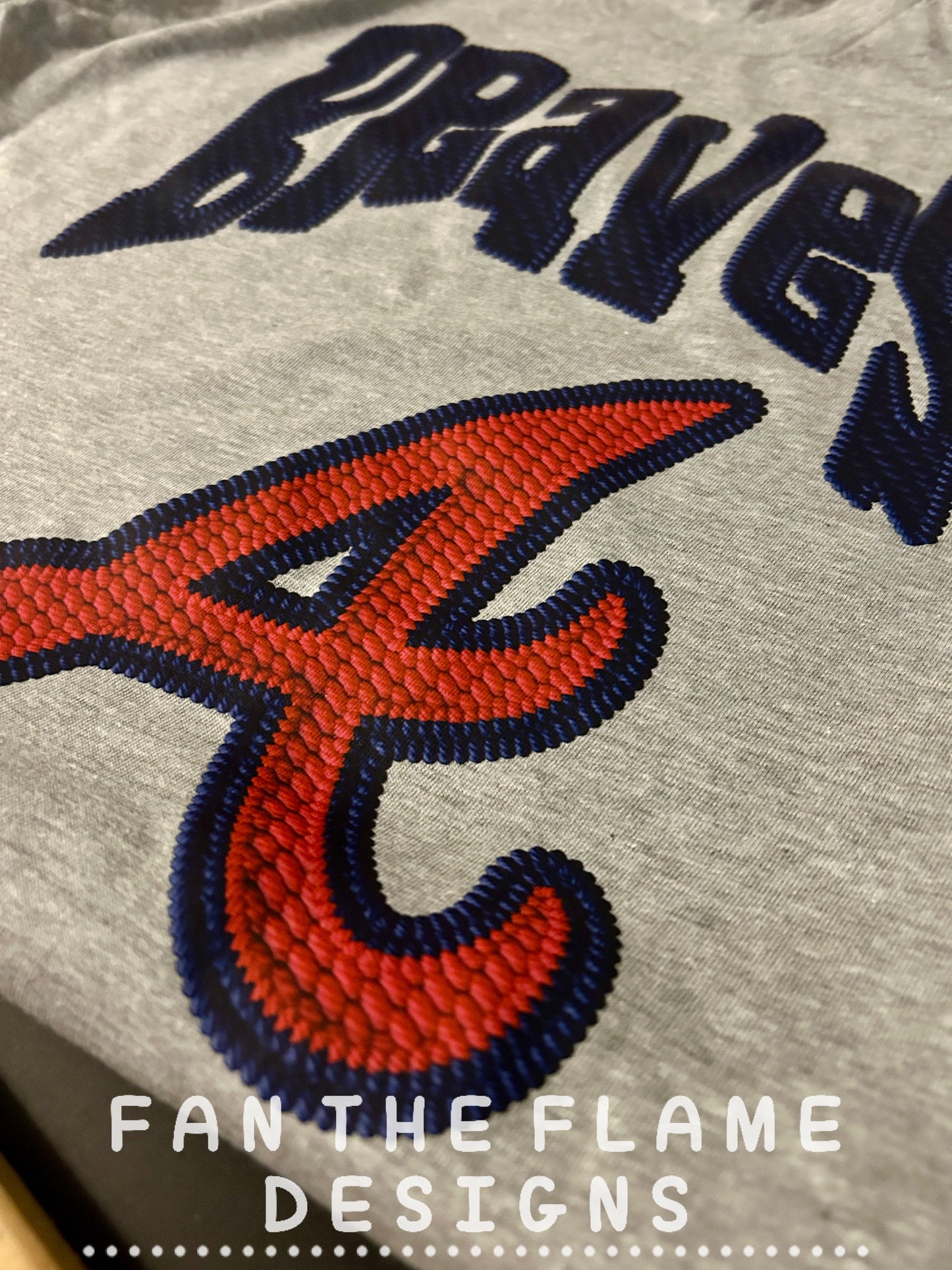 Faux Embroidered Braves tee/tank