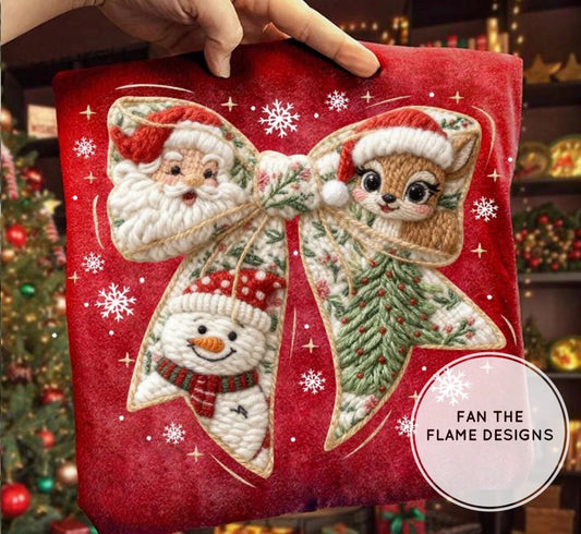 Faux Yarn Coquette Christmas Short/Long/Sweatshirt