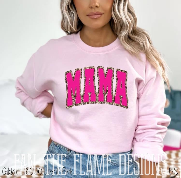 Arched Pink Mama Leopard tee/sweatshirt