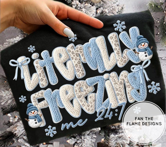 Faux Yarn Literally Freezing Short/Long/Sweatshirt