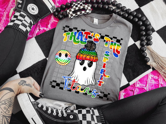 That's the spirit Titans rainbow colors with GHOST tee/sweatshirt