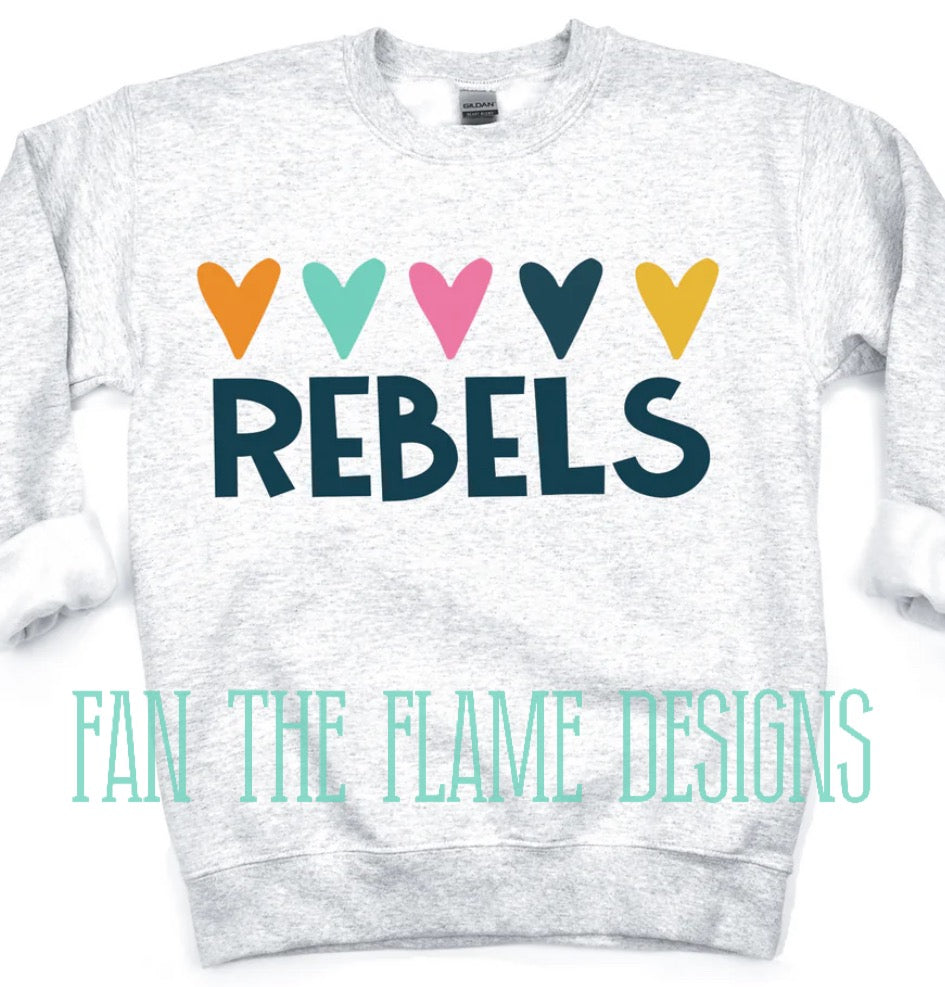 Rebels Hearts tee/sweatshirt for ALL Sizes !!!