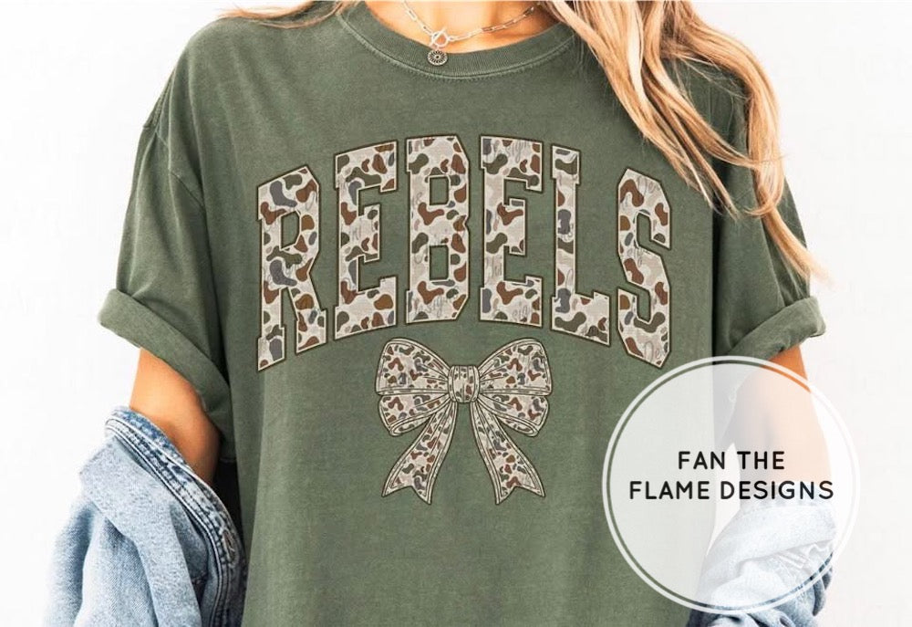 Camo Rebels with Bow Short/Long/Sweatshirt