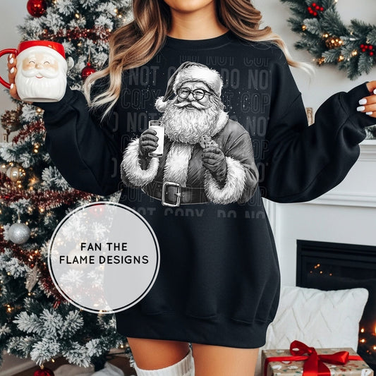 Santa with cookies and milk Short/Long/Sweatshirt