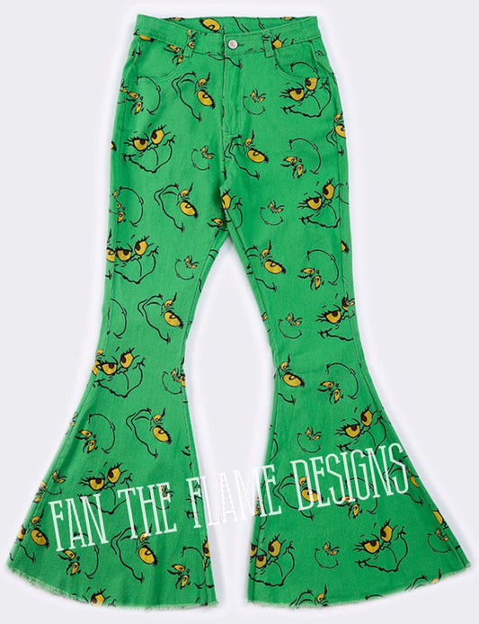 Adult Grinch Bell Jeans