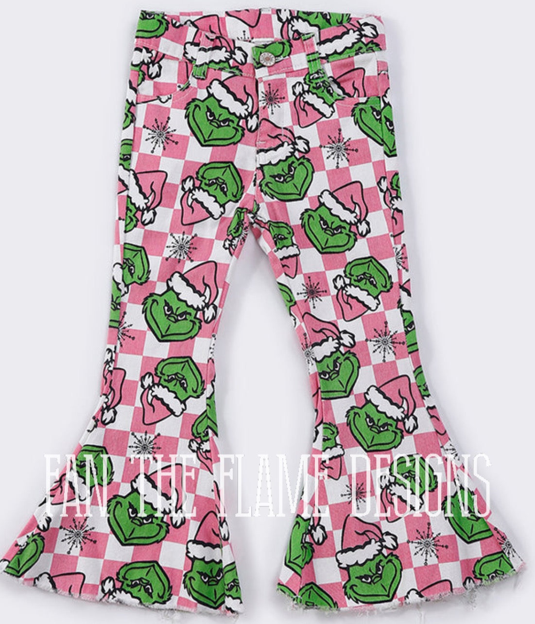 Youth Pink Grinch Bell Jeans