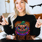 Neon Scary Pumpkin tee/sweatshirt