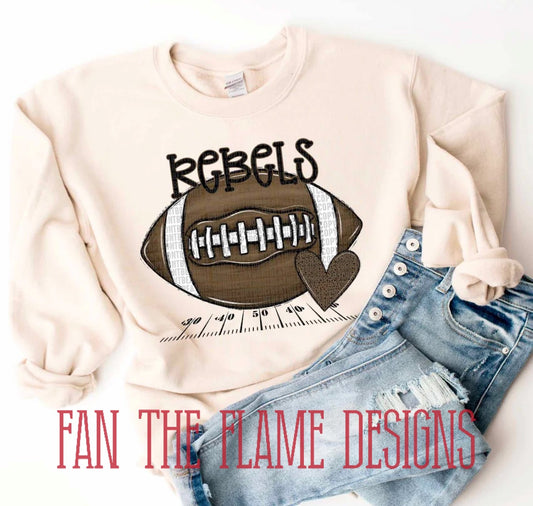 Rebels football tee/sweatshirt