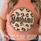 Leopard Mawmaw with hearts tee/sweatshirt