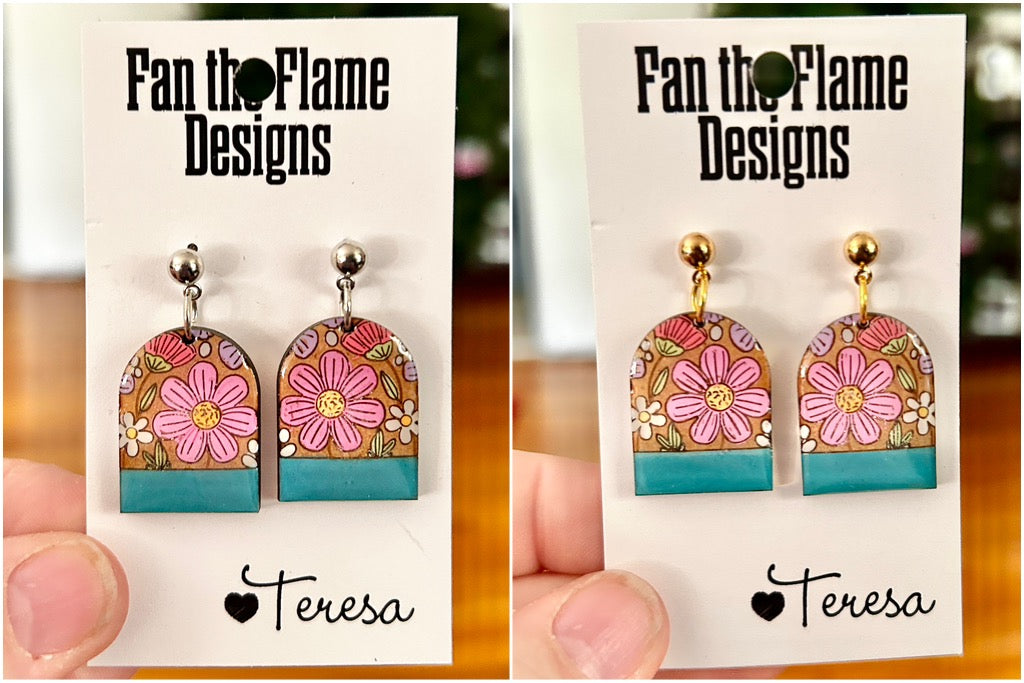 Flower Handmade Dangle Earrings
