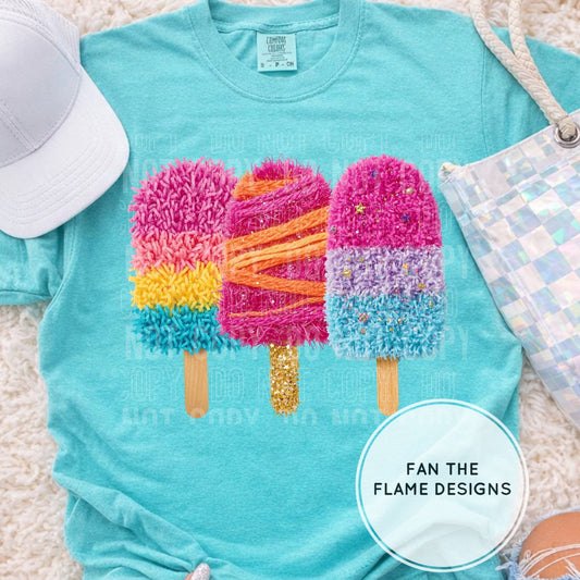 Faux Yarn Popsicles