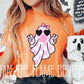 Checkered Pink Bubble Ghost tee/sweatshirt