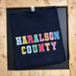 Faux Chenille Haralson County tee/sweatshirt