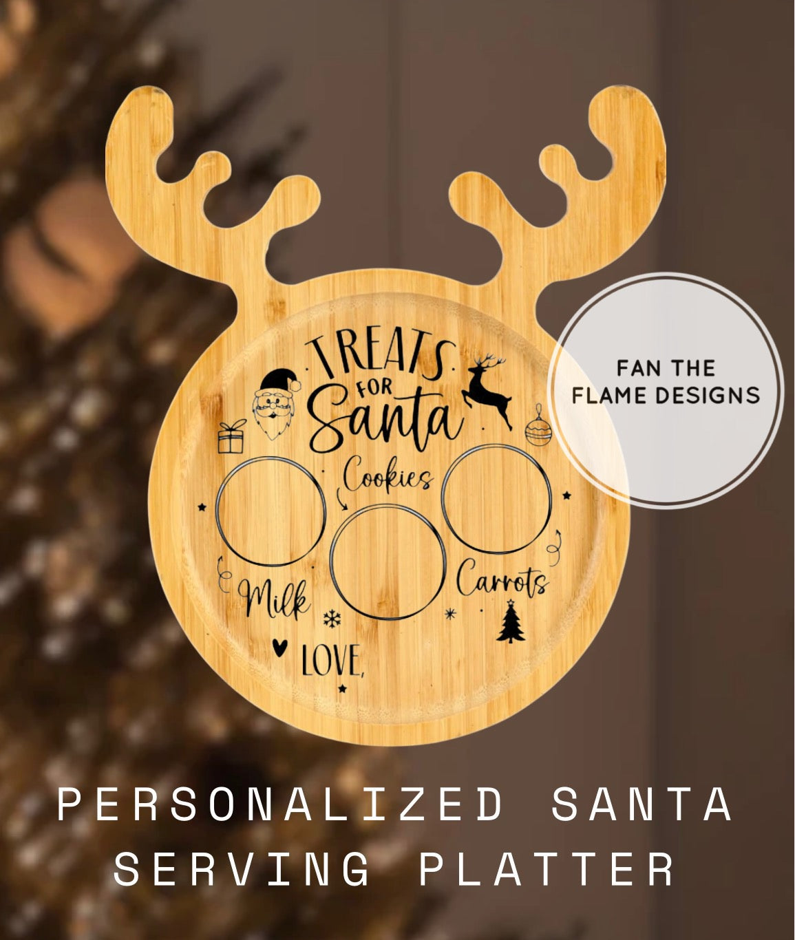 Personalized Santa Serving Platter
