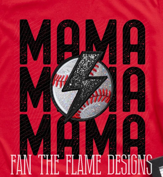 Baseball Mama tee/sweatshirt