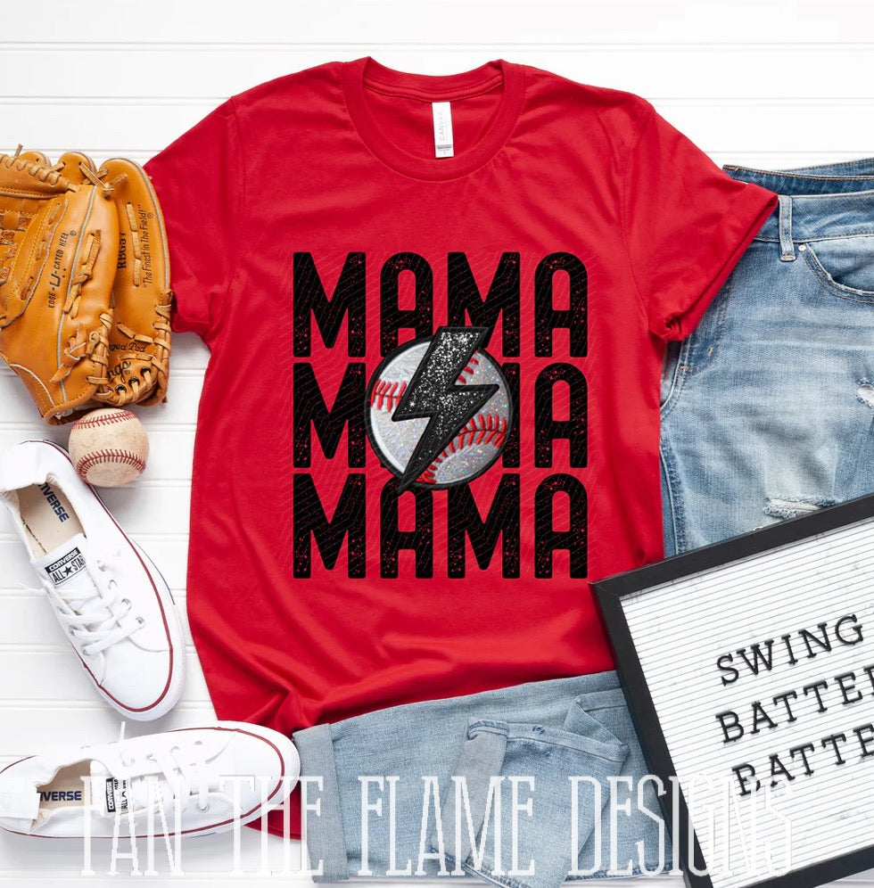 Baseball Mama tee/sweatshirt