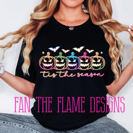 Tis the season neon pumpkins tee/sweatshirt