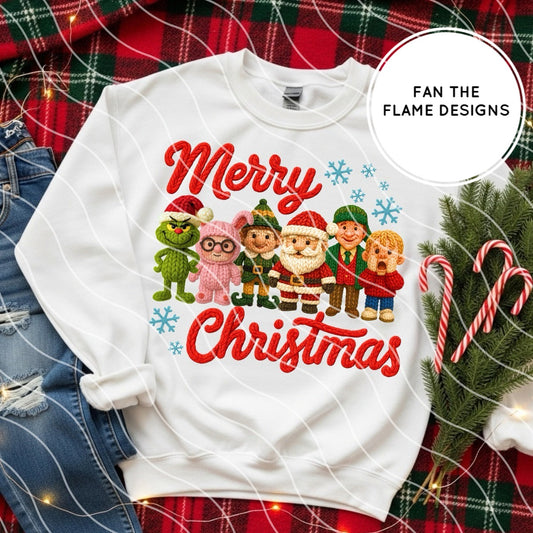 Merry Christmas Characters Tee/Sweatshirt