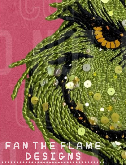 Christmas Faux Yarn Sequin Face Tee/Sweatshirt