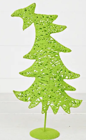 Grinch Fairy Tree W. Light Green Flocked (17in)