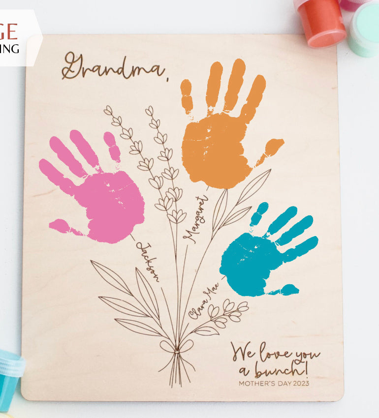 Mothers Day Wooden Handprint Art