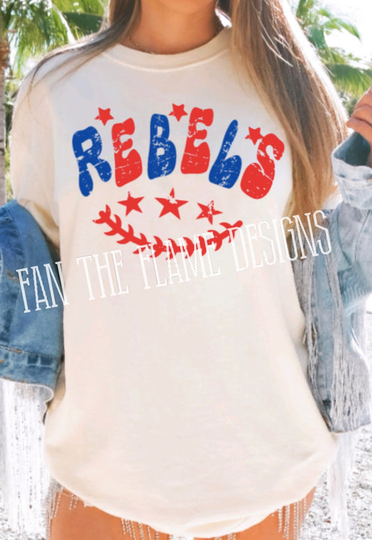 Rebel Baseball/Football tee/sweatshirt