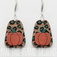 Handmade Leopard Wooden Layered Earrings